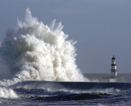 Огромная волна снова смыла людей в море.